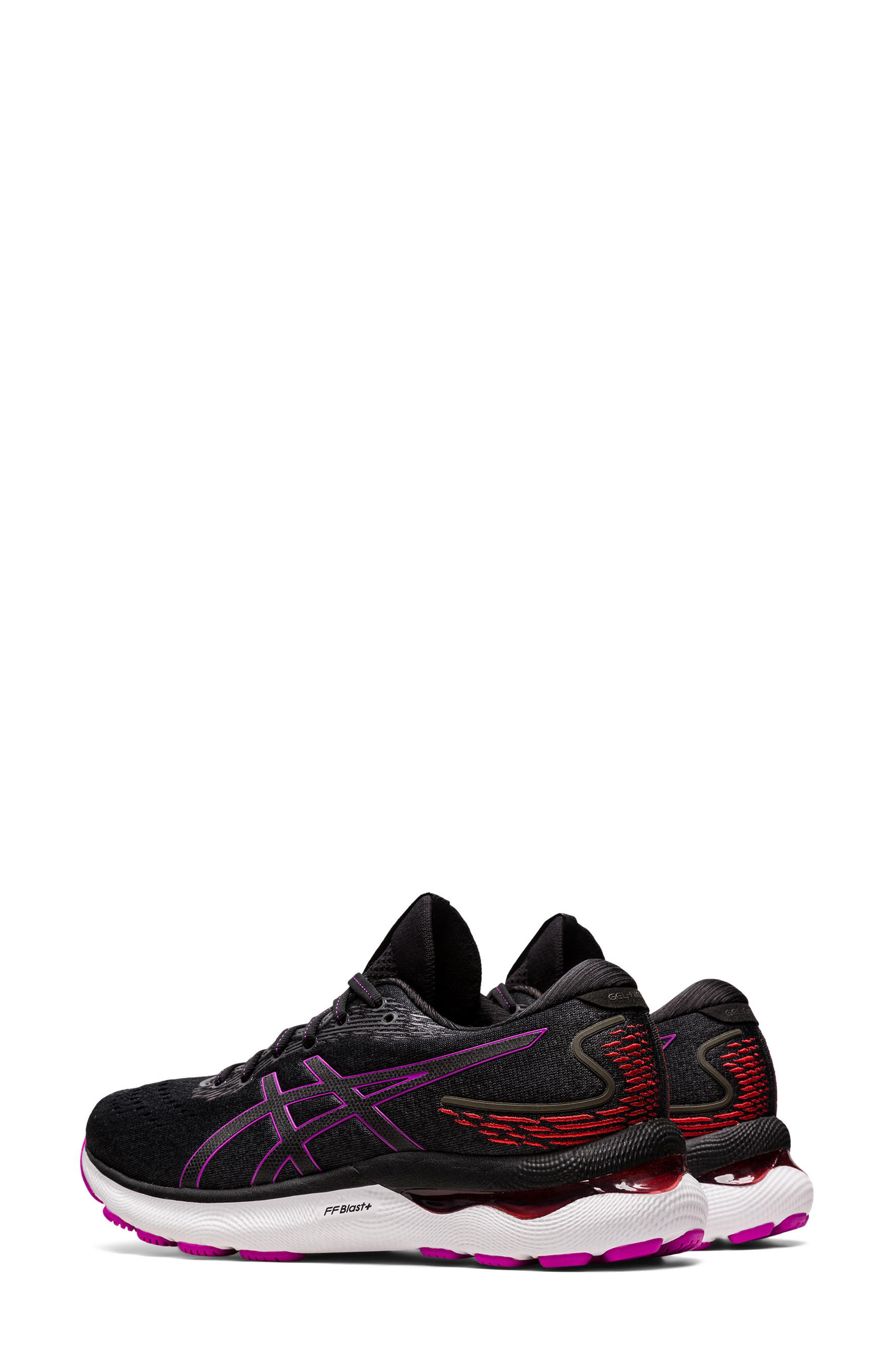 GEL-Nimbus 24 Running Shoe, Alternate, color, BLACK/ ORCHID