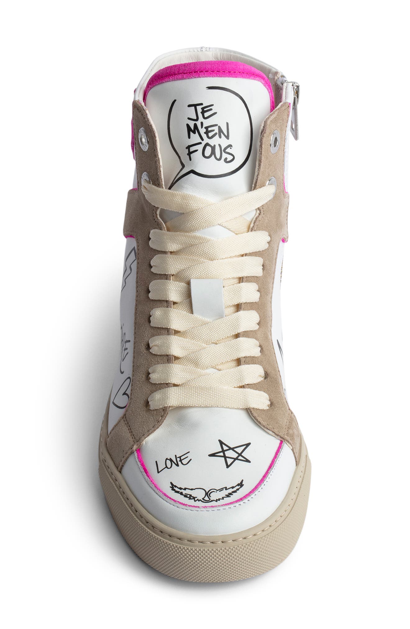 Zadig & Voltaire High Flash Sneaker, Alternate, color, 