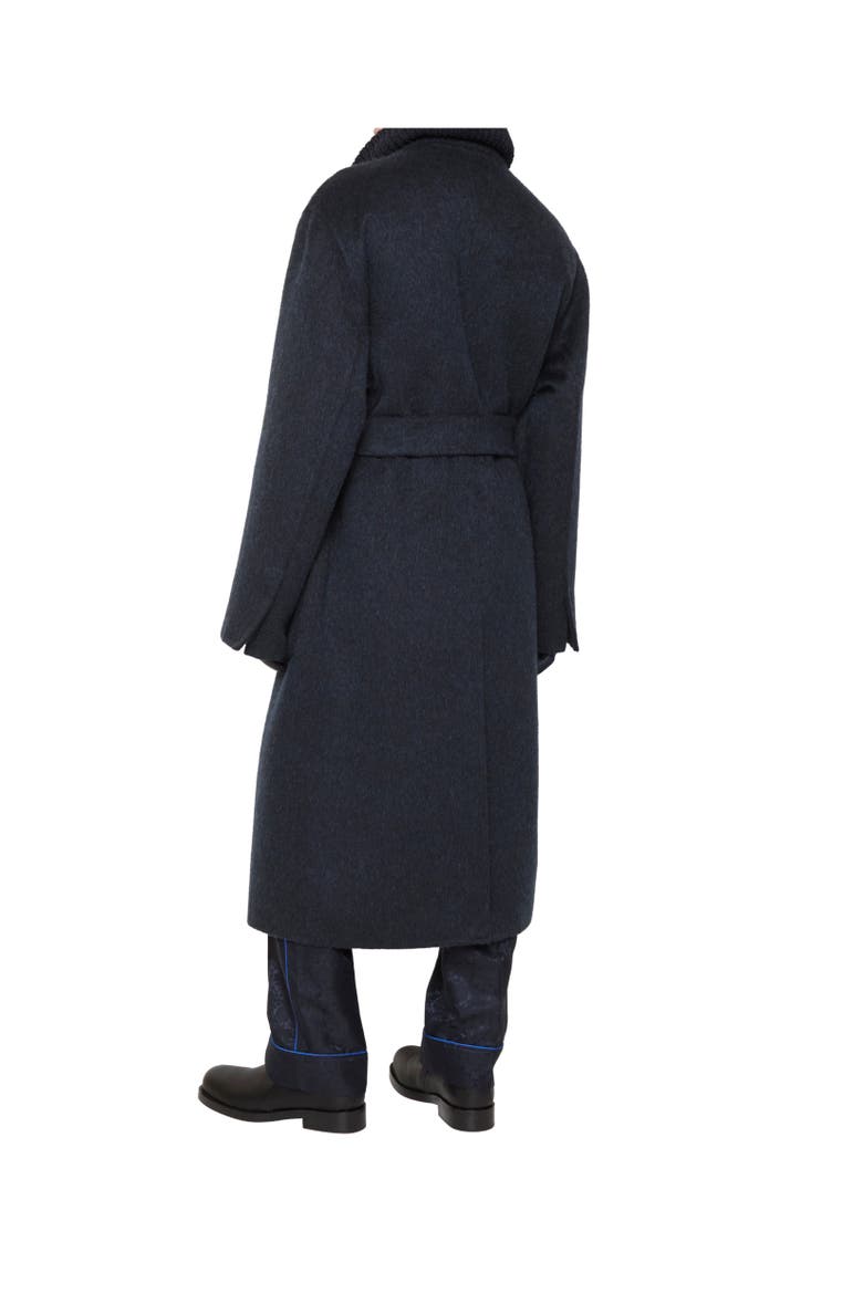 Wool Mohair Blend Coat, Alternate, color, Night grey melange