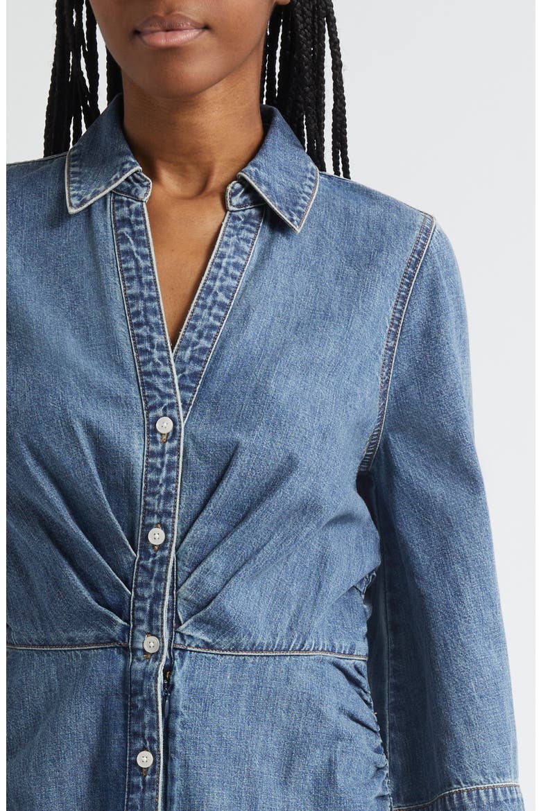 Haydon Denim Shirtdress, Alternate, color, REBEL BLUE