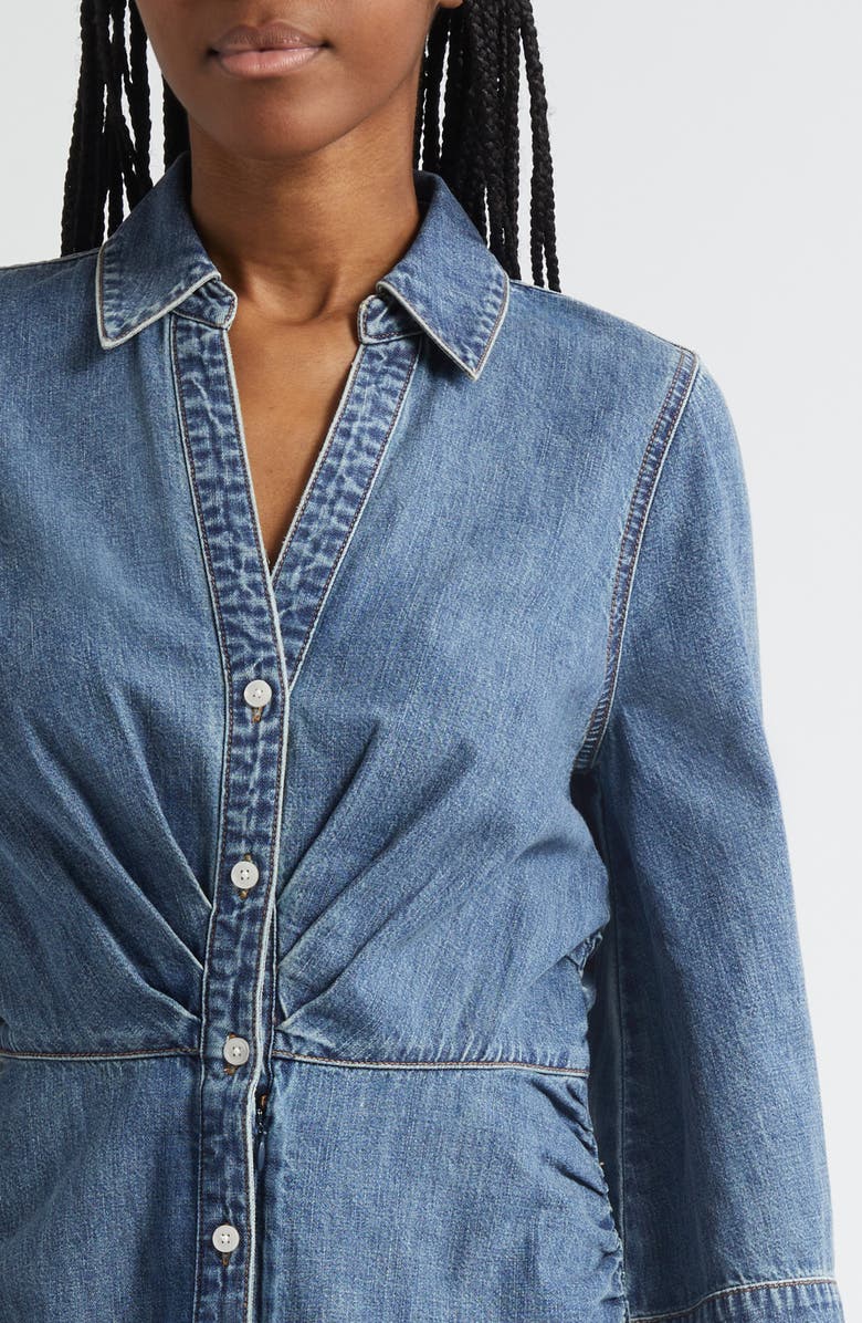Veronica Beard Haydon Denim Shirtdress, Alternate, color, Rebel Blue