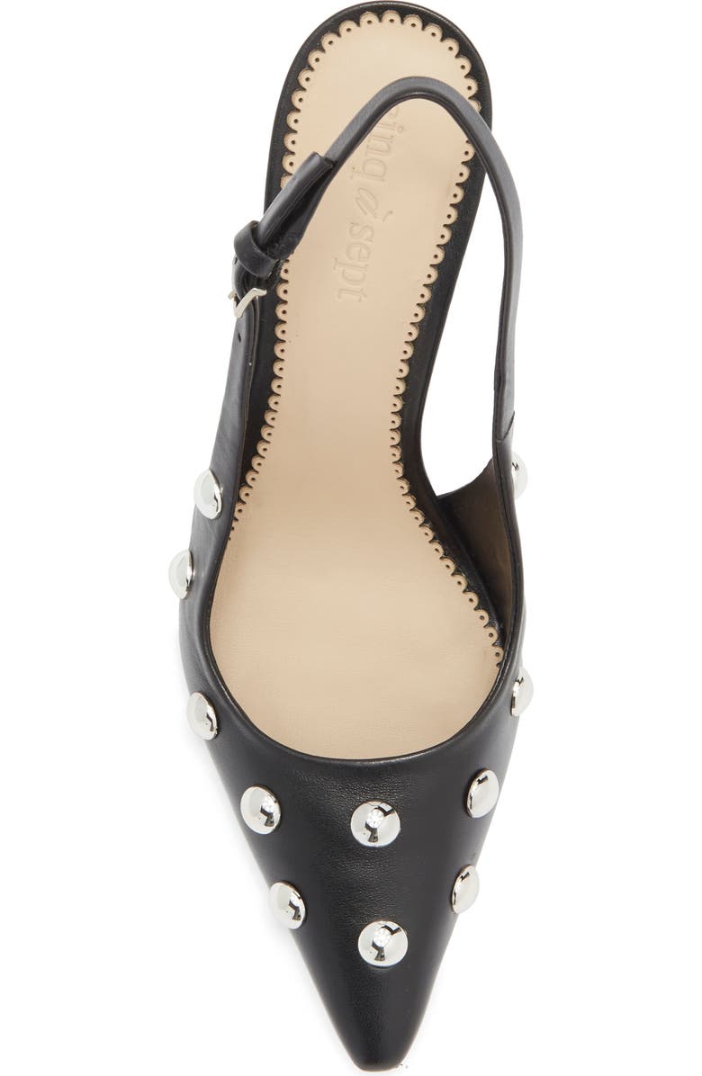 Cinq à Sept Rhonda Studded Slingback Sandal, Alternate, color, Black