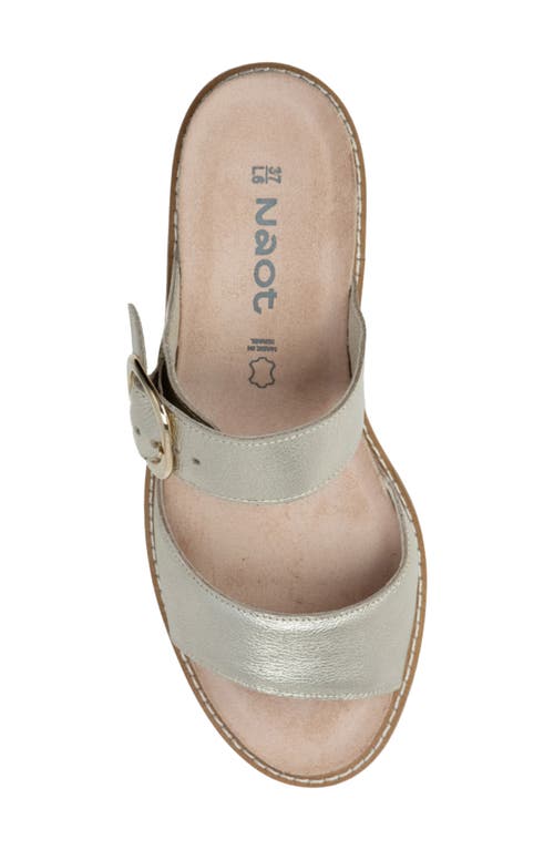 Naot Crepe Platform Shoes In Radiant Gold In Rdnt Gld Leather W/offwhite