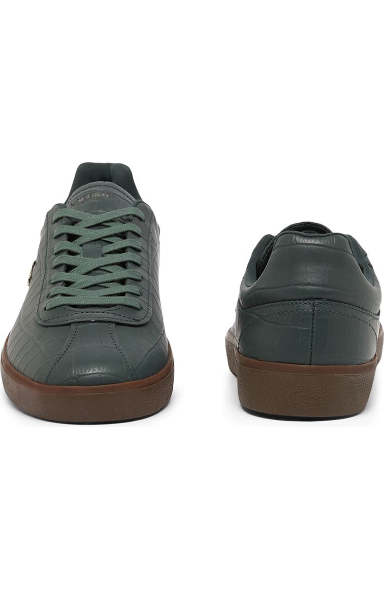 Lacoste Baseshot Croc Debossed Low Top Sneaker, Alternate, color, Green