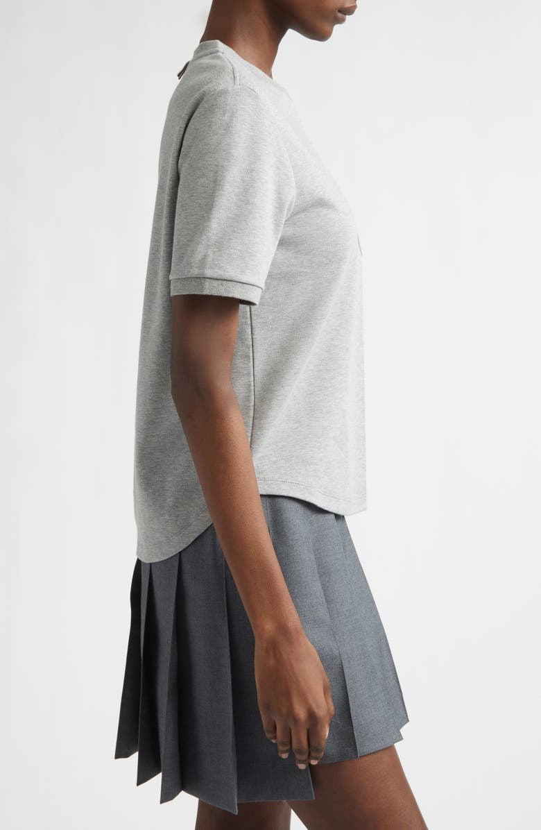 Thom Browne Milano Cotton Pocket T-Shirt, Alternate, color, Light Grey