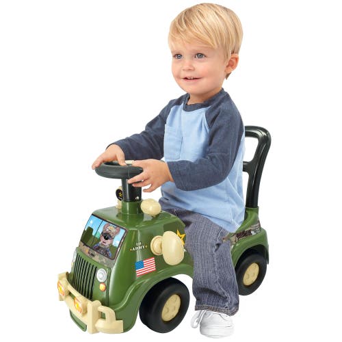 Kiddieland Lights N' Sounds Activity Truck U.s. Army, Foottofloor Rideon
