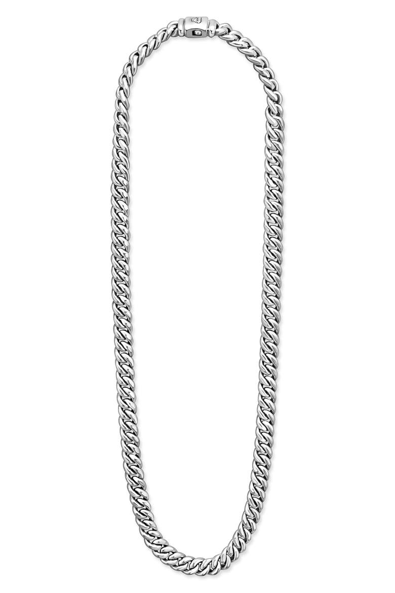 Anthem Curb Chain Necklace, Alternate, color, SILVER