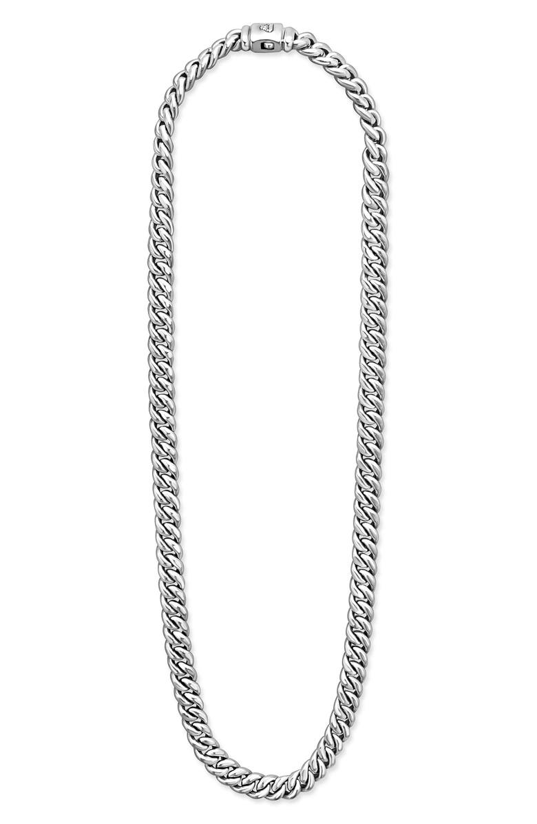 LAGOS Anthem Curb Chain Necklace, Alternate, color, Silver