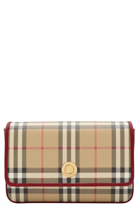 Hampshire Check Coated Canvas Crossbody Bag