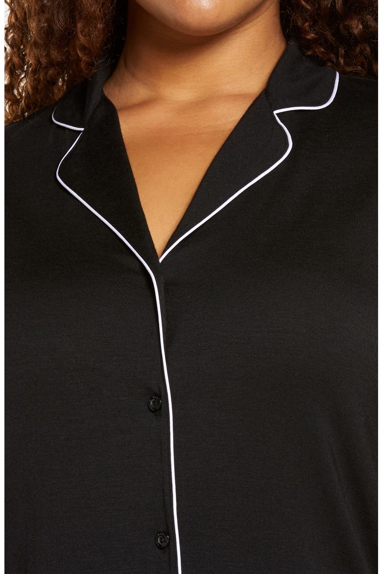 Moonlight Short Pajamas, Alternate, color, BLACK