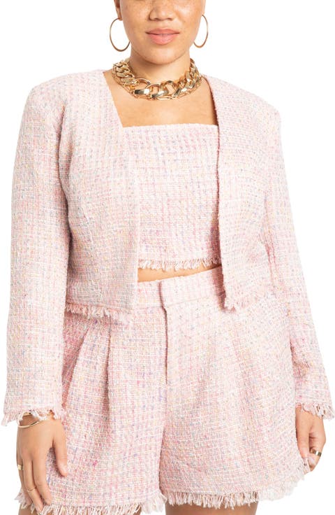 Tweed Bolero Jacket (Plus Size)