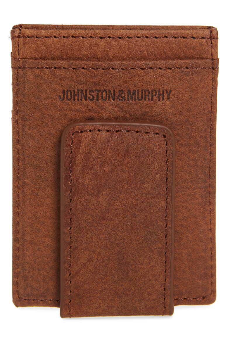 Leather Front Packet Wallet, Alternate, color, WHISKEY MILLED LEATHER