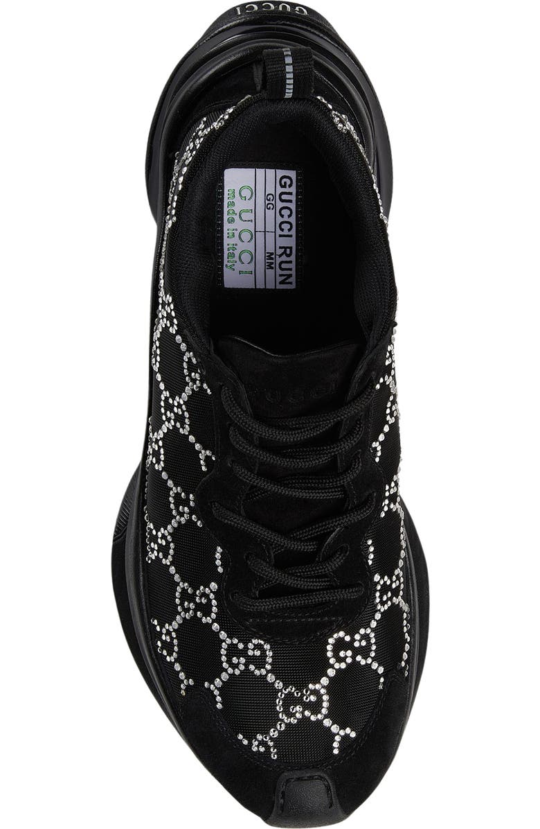 Gucci Run Crystal Mesh Sneaker, Alternate, color,