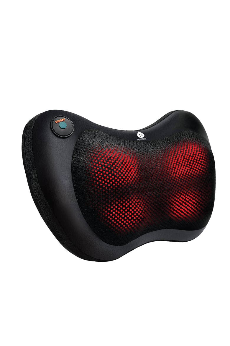 Shiatsu Heating Neck & Back Massager, Main, color, Black