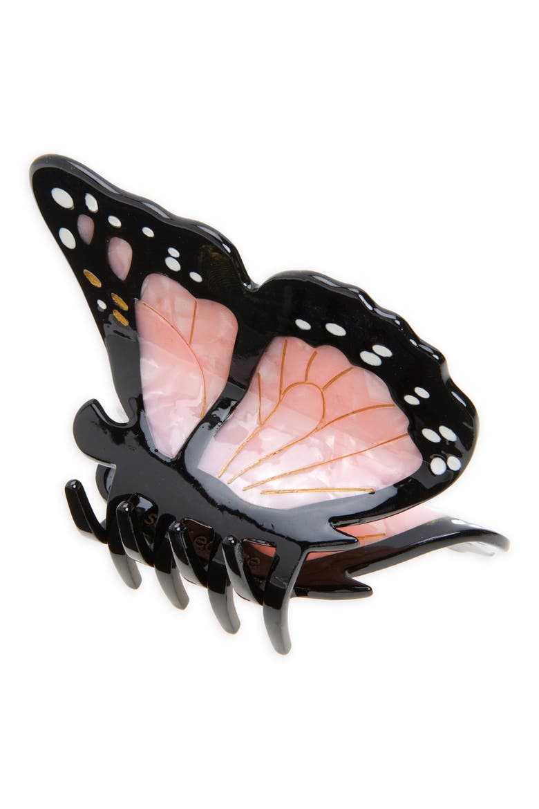 Monarch Hair Claw Clip, Main, color, PINK