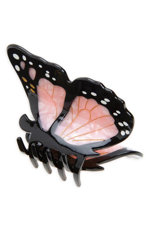 Hand-Painted Monarch Butterfly Claw Clip