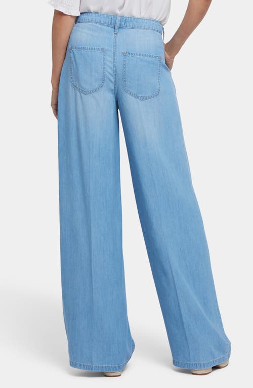 Nydj Whitney High Waist Pleated Wide Leg Trousers In Canary Beach