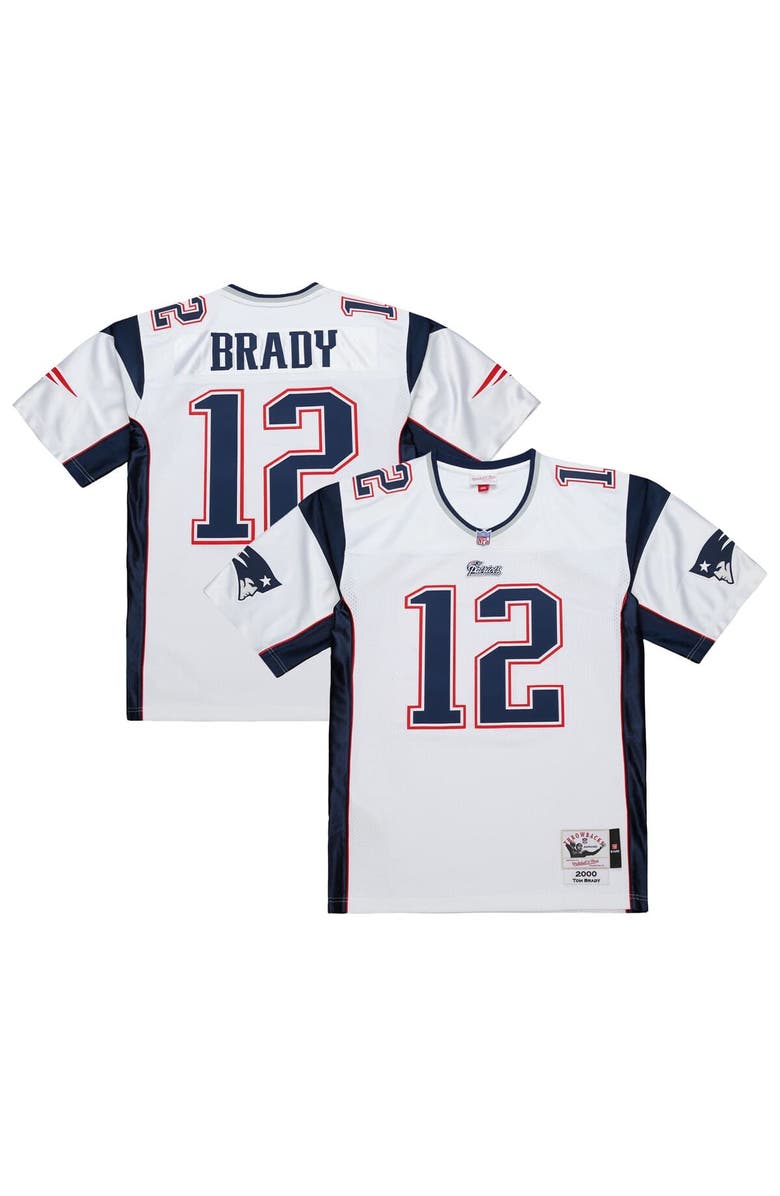 Mitchell & Ness Men's Mitchell & Ness Tom Brady White New England Patriots 2000 Authentic Jersey, Main, color, White