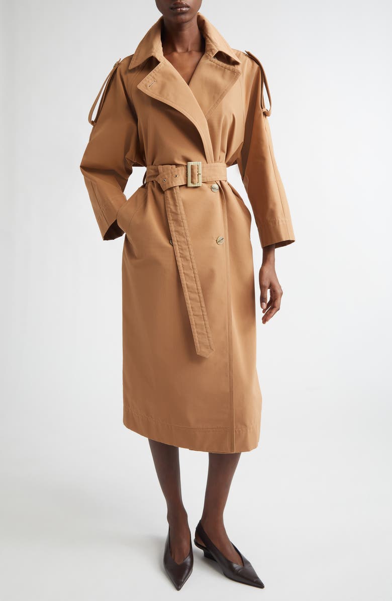 Herno Belted Gabardine Trench Coat, Main, color, 2157 Camel