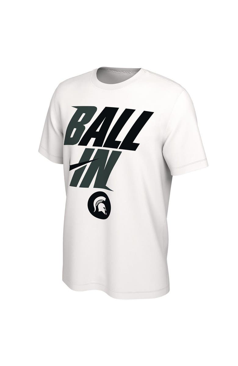 Nike Men's Nike White Michigan State Spartans Ball In Bench T-Shirt, Alternate, color,
