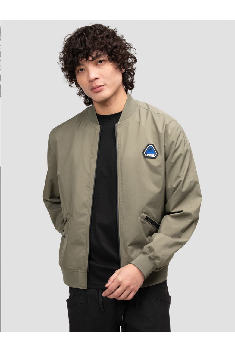 Oberon Tech Bomber Jacket, Alternate, color, Dusty Olive