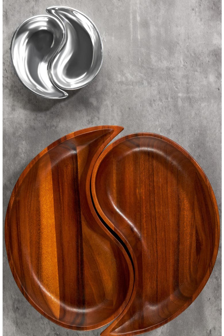 Yin Yang Chip & Dip Set, Alternate, color, BROWN