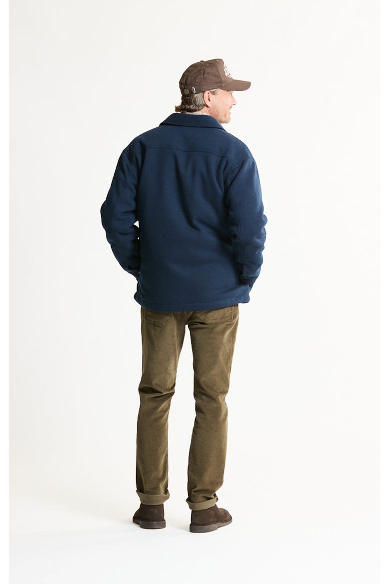 Bonded Wool Blend Heather Knit Jacket, Alternate, color, NAVY