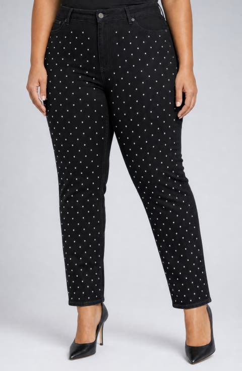 Sheri High Waist Slim Straight Leg Jeans