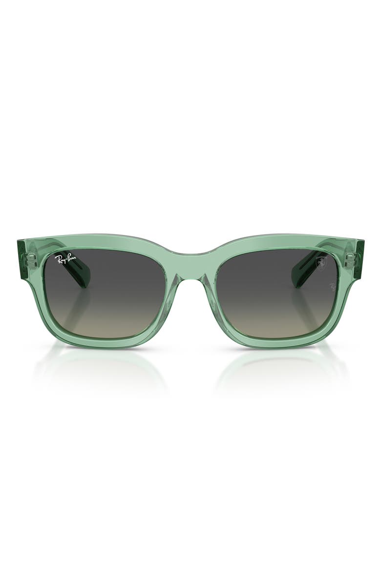 Ray-Ban 53mm Ferrari Gradient Square Sunglasses, Main, color, Transparent Green / Grey