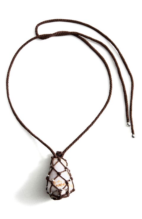 Shell Pendant Cord Necklace