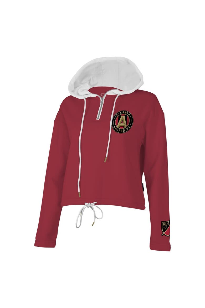 Women's Stadium Essentials Red Atlanta United FC Game Plan Quarter-Zip Hoodie, Alternate, color, Red