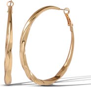 Jessica Simpson Twisted Gold Hoop Earrings