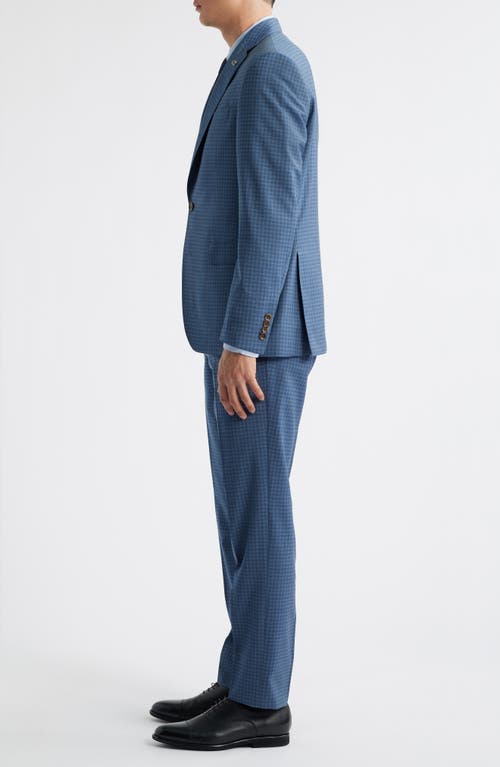 Jack Victor Esprit Box Check Suit In Blue