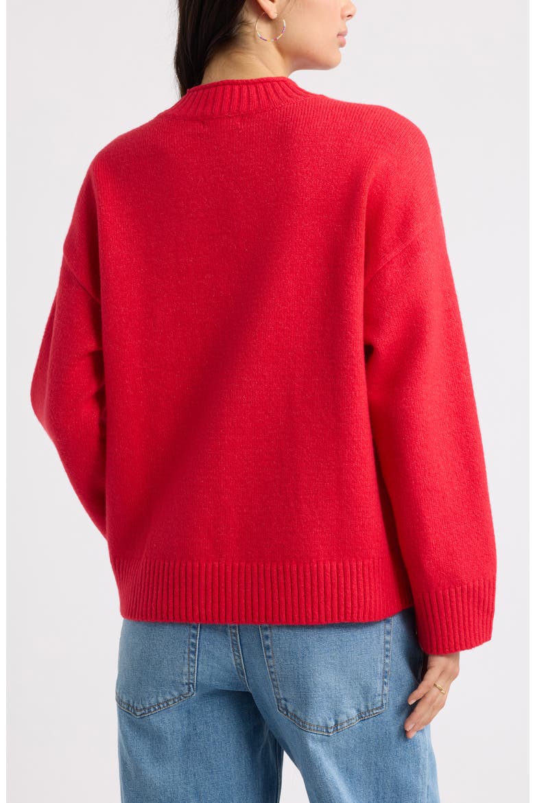 Everyday Easy Cotton Blend Sweater, Alternate, color, RED PEPPER