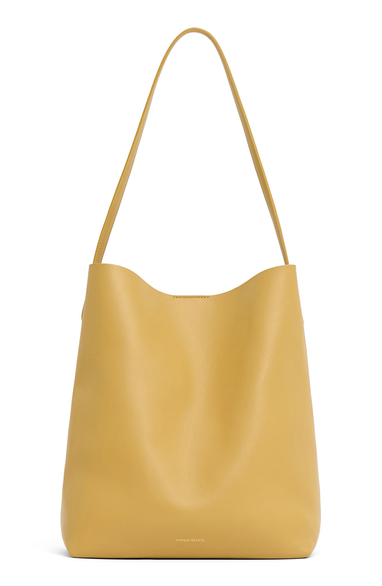 Mansur Gavriel Everyday Cabas Leather Tote, Main, color, Paglia