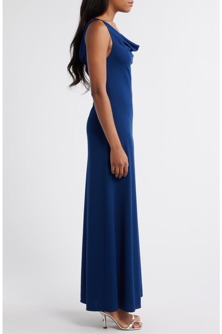 The Tamara Cowl Neck Gown, Alternate, color, BLUE