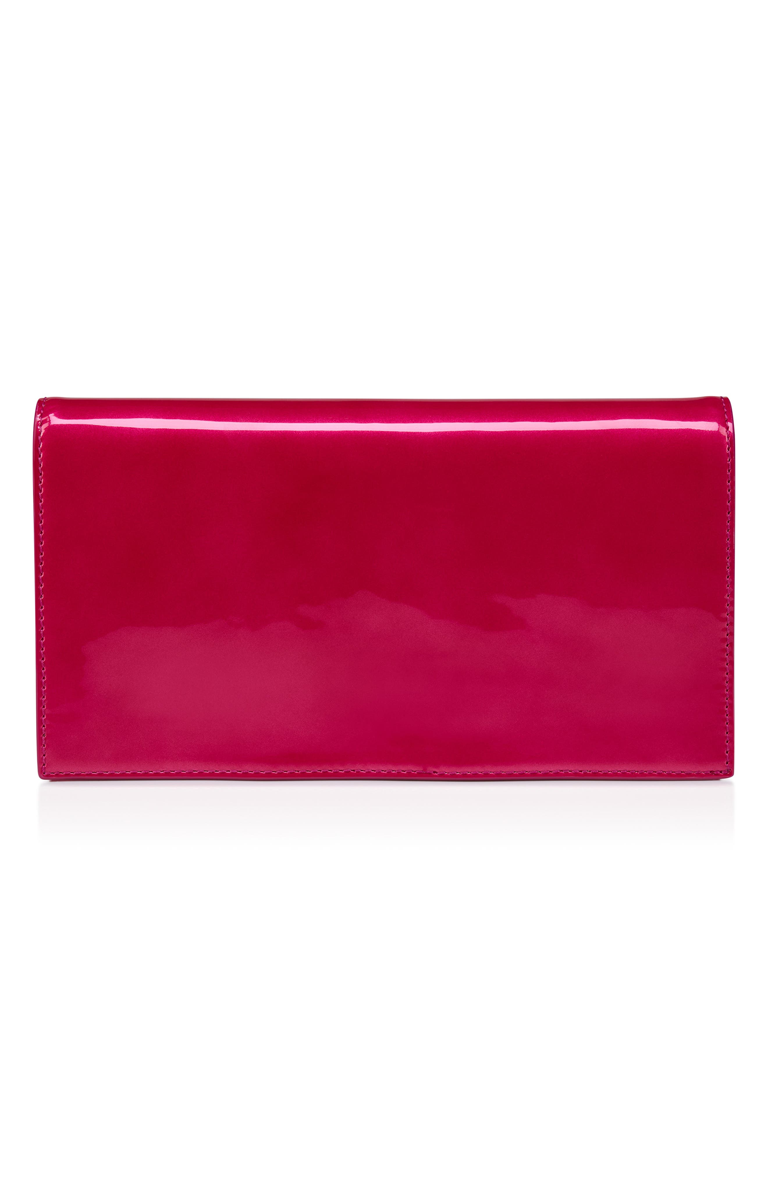 Loubi54 Patent Leather Clutch, Alternate, color, PINUP/ SILVER