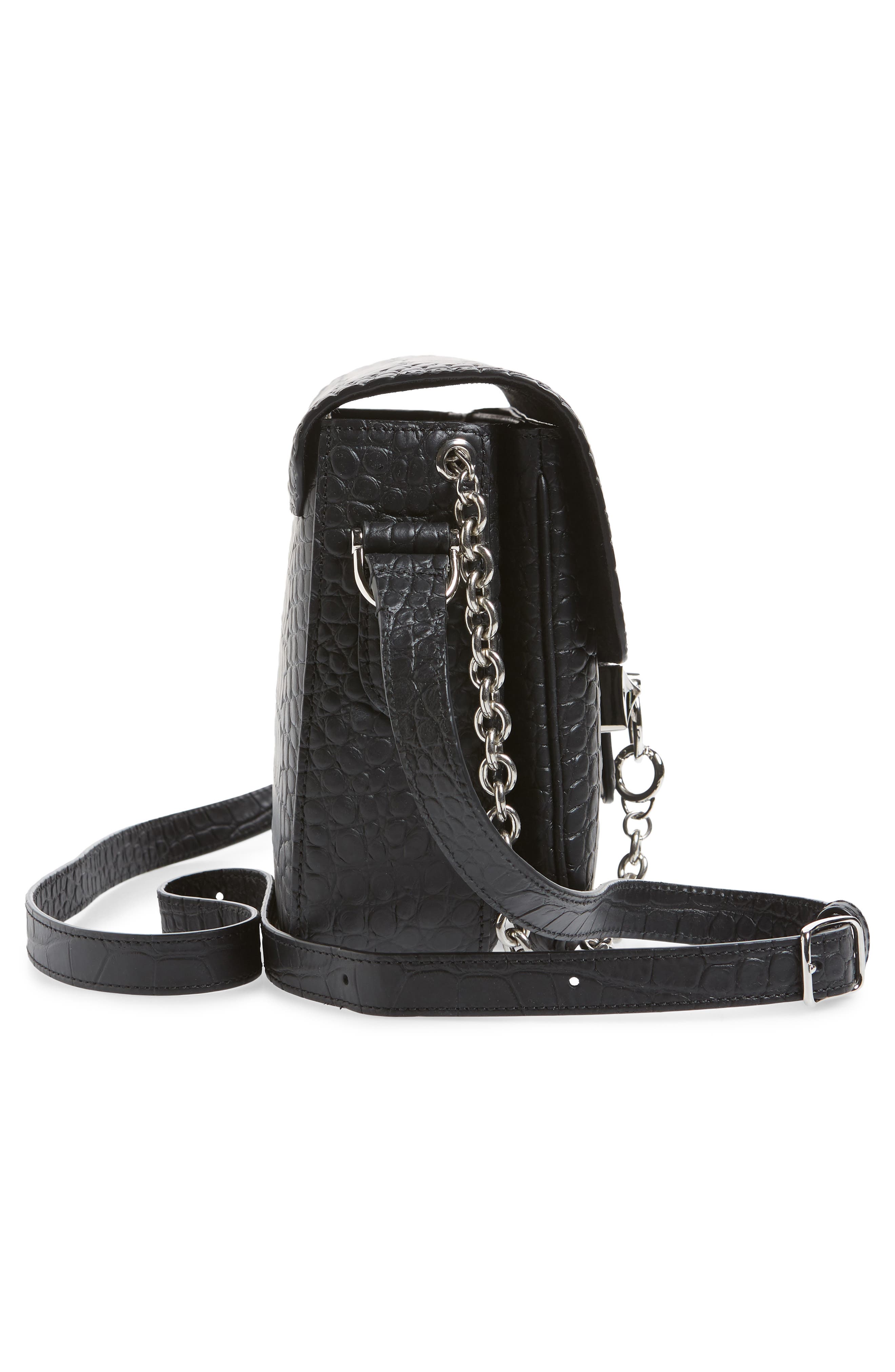 Mulberry Keeley Croc Embossed Leather Satchel, Alternate, color, 