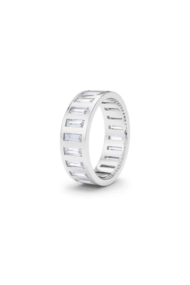 Men's Baguette Lab Created Diamond Eternity Band Ring, Alternate, color, WHITE GOLD
