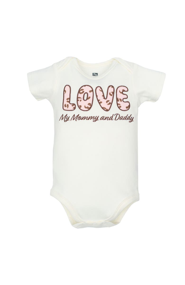 Hudson Baby 3Pk Cotton Bodysuits, Alternate, color, Leopard Bow