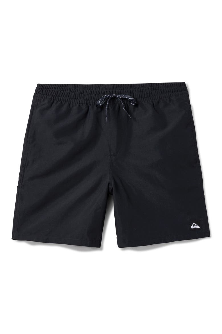 Everyday Solid Volley Swim Trunks, Main, color, BLACK