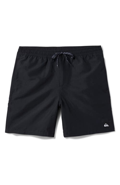 Quiksilver Everyday Solid Volley Swim Trunks In Black