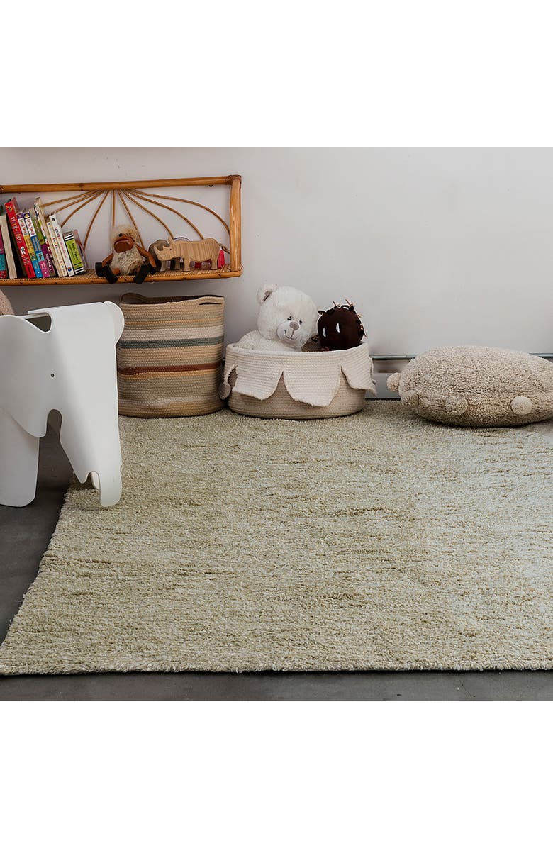 Lorena Canals Floor cushion Bubbly, Alternate, color, Olive, Natural