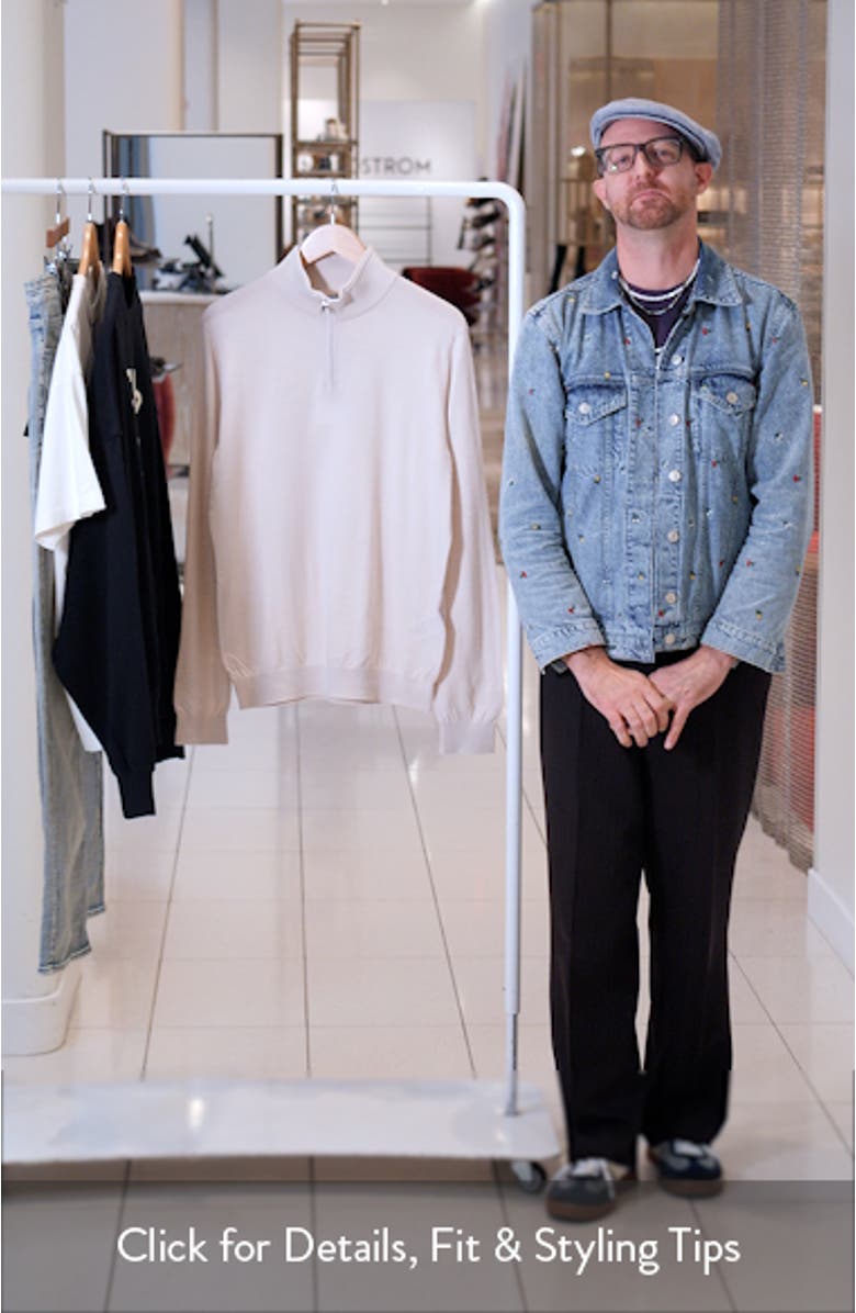 Blackhall Merino Wool Quarter Zip Sweater, sales video thumbnail