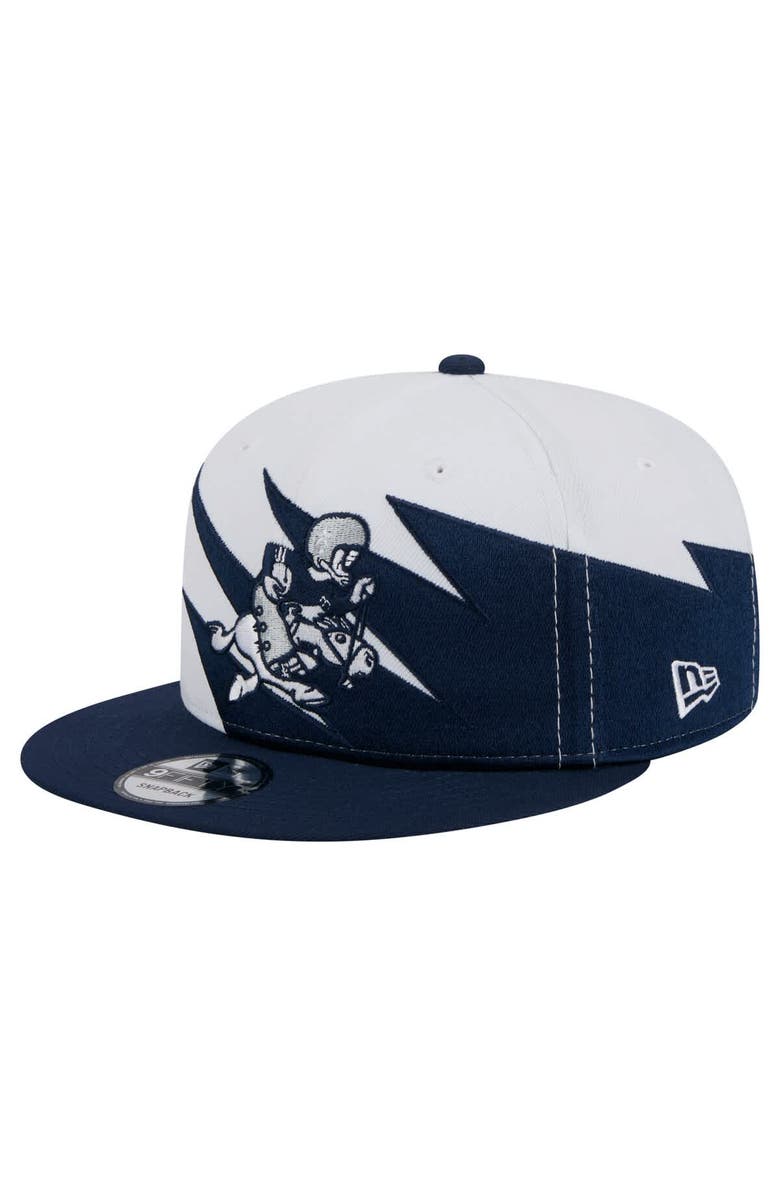 New Era Men's New Era Navy Dallas Cowboys Throwback Jagged 9FiFTY Snapback Hat, Main, color, 