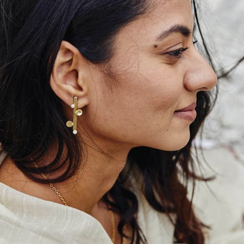 Dhwani Bansal Vaara Mini Studs In Gold Plated