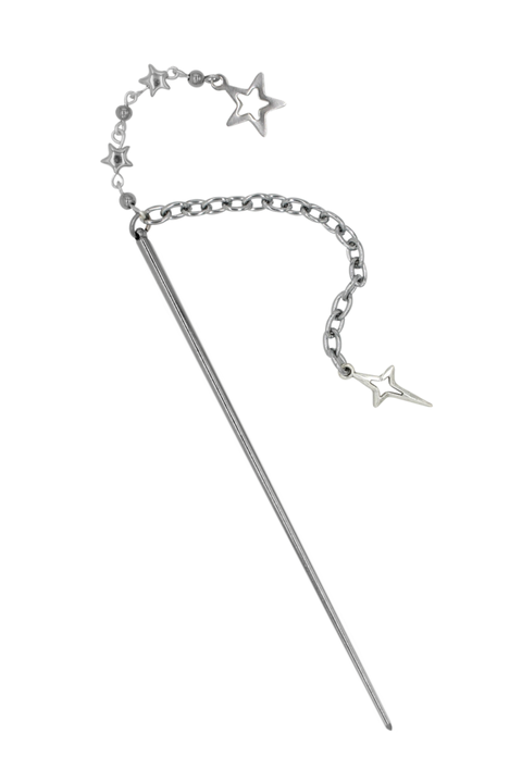 Steel Hair Pin With Sparkle Charm