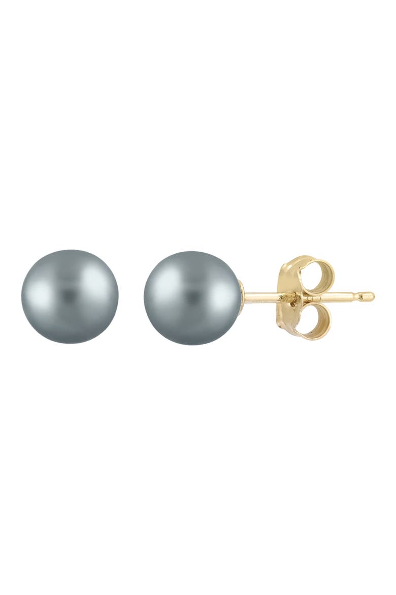 14K Yellow Gold Freshwater Pearl Stud Earrings, Main, color, GOLD