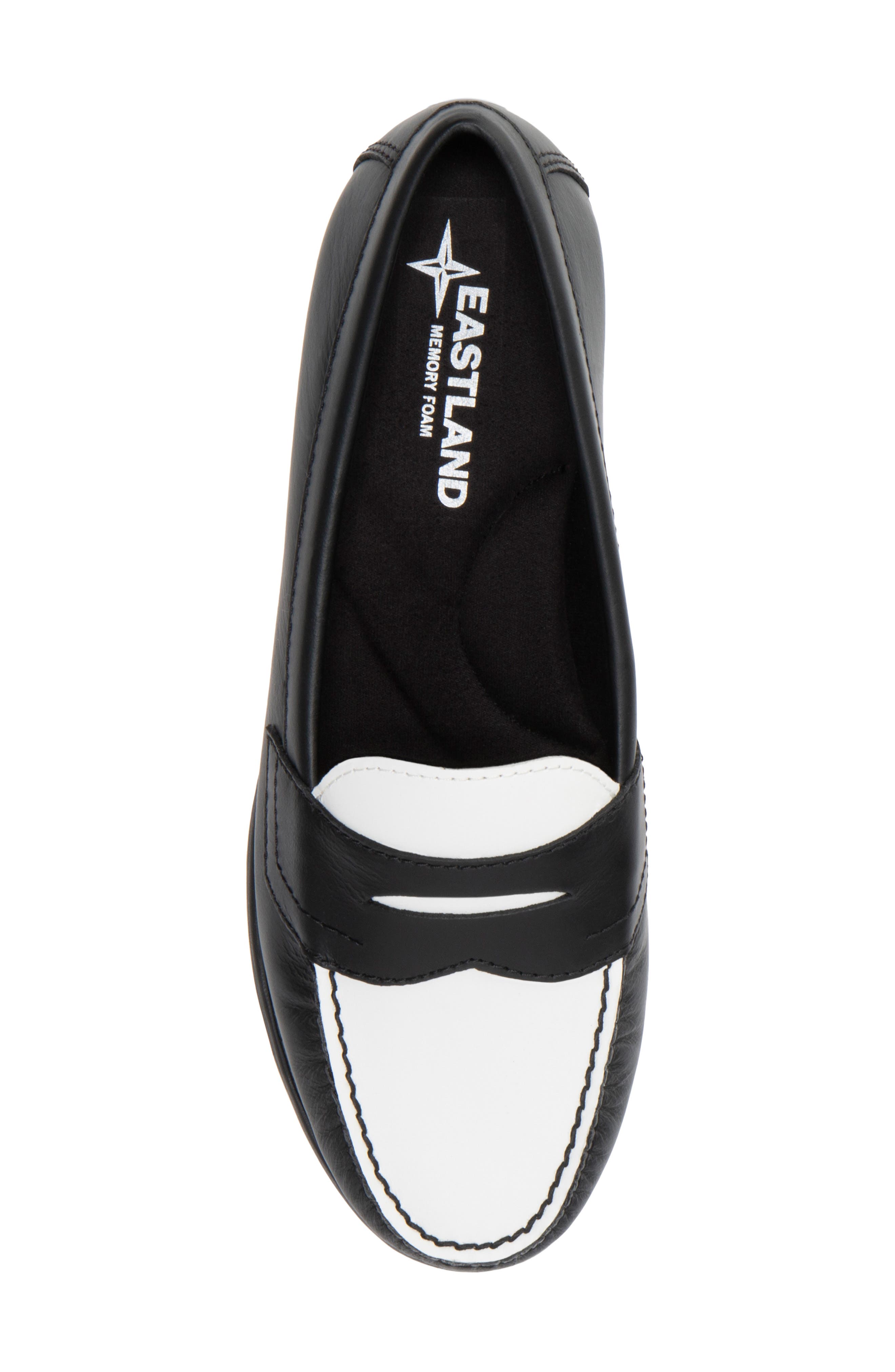 Classic II Leather Loafer - Wide Width Available, Alternate, color, BLACK/ WHITE