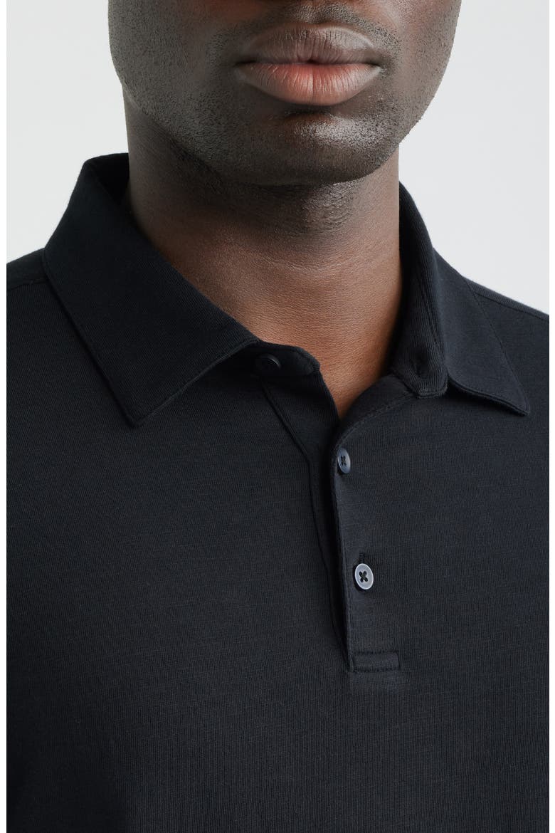 Brightwood Slub Cotton Polo, Alternate, color, BLACK